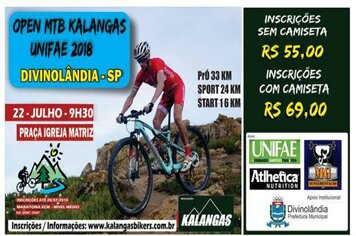 Inscrições abertas para o Open MTB Kalangas Unifae 2018