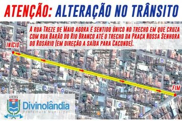 Atenção: Alteração no trânsito da cidade!