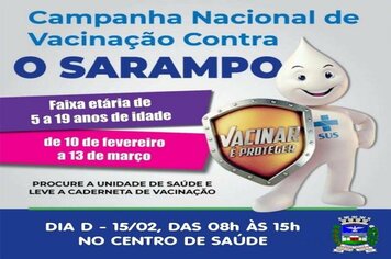 Dia D da Vacinação contra o Sarampo será neste sábado