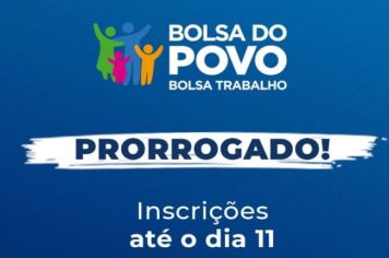 Inscrições para o Bolsa Trabalho são prorrogadas até sexta-feira