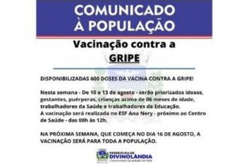 Vacinação contra a Gripe no município