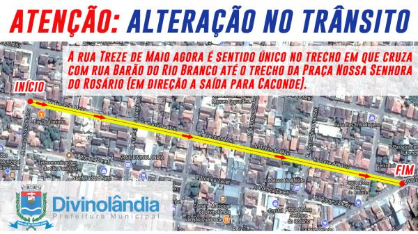 Atenção: Alteração no trânsito da cidade!