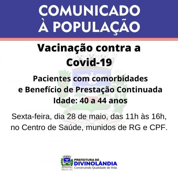 Vacinação contra Covid-19 para pacientes com comorbidades e benefício de prestação continuada