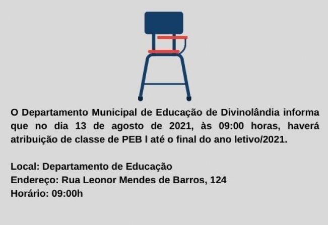 Comunicado do Departamento Municipal de Educação